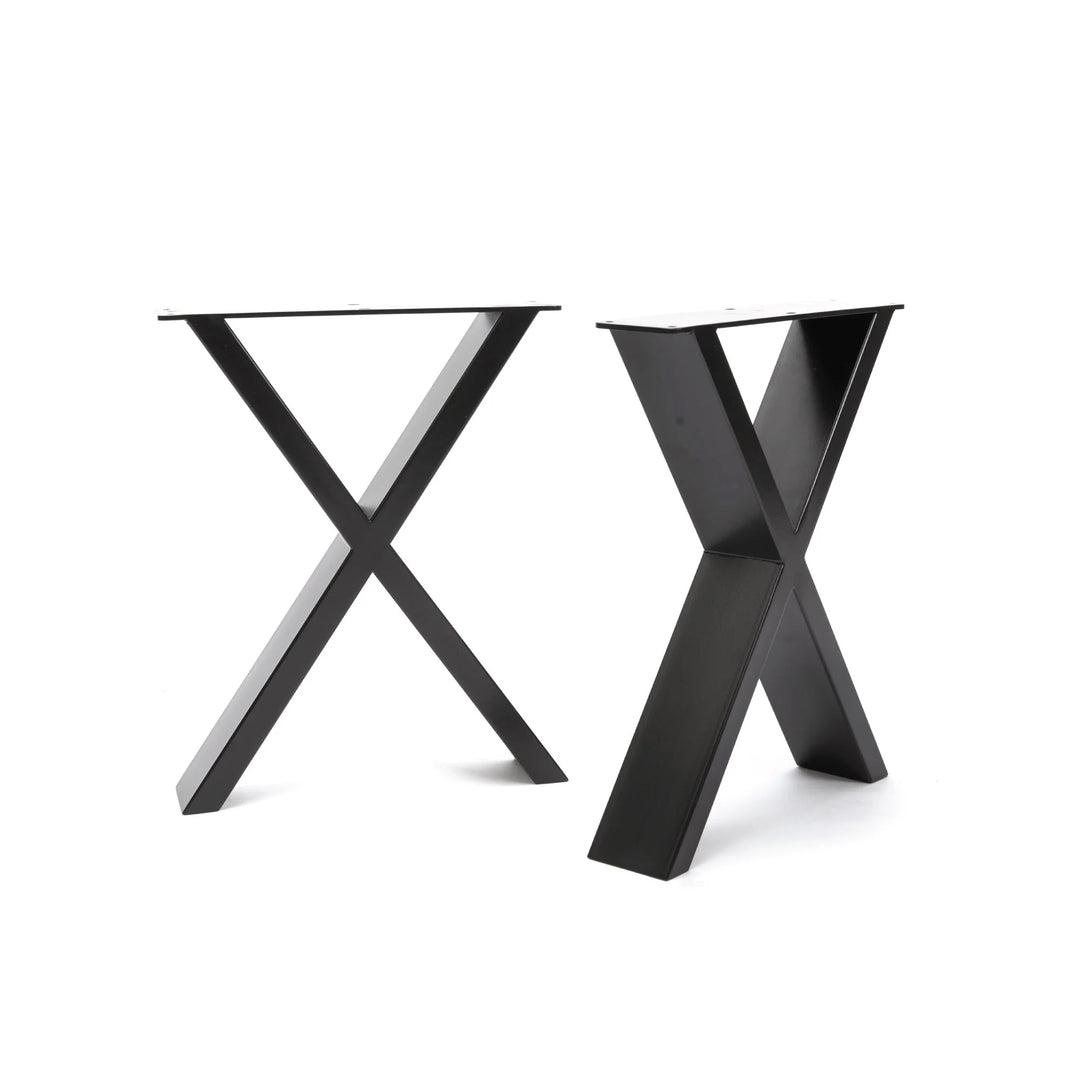 Solid Oak Dining Bench with Black Metal Frame Base
