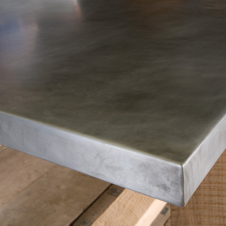 Zinc and Oak Dining Table