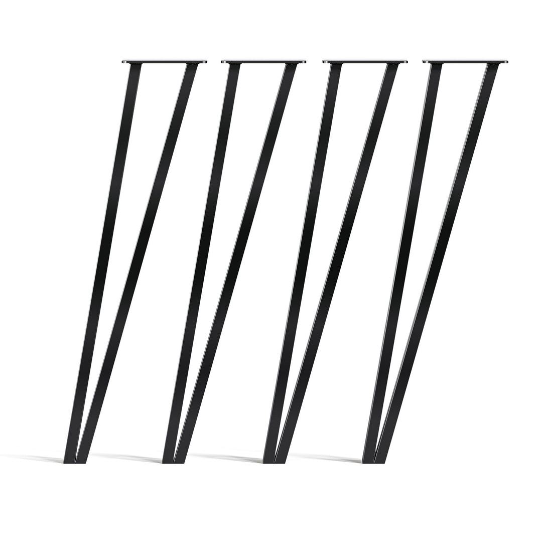 Solid Oak Dining Table with Hairpin Legs