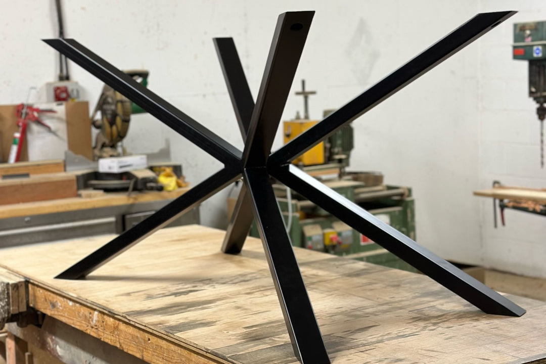 dining table spider base black