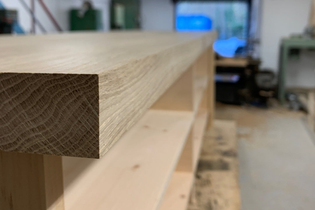 solid oak top in the willen rose workshop