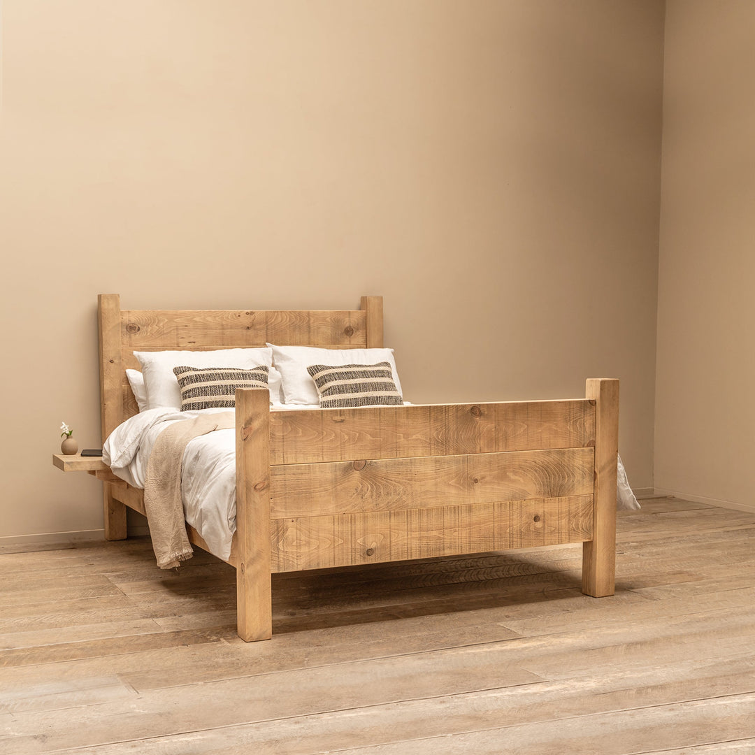 Solid Wood Bed High Footend