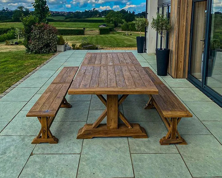 Teak Outdoor Table and Benches
