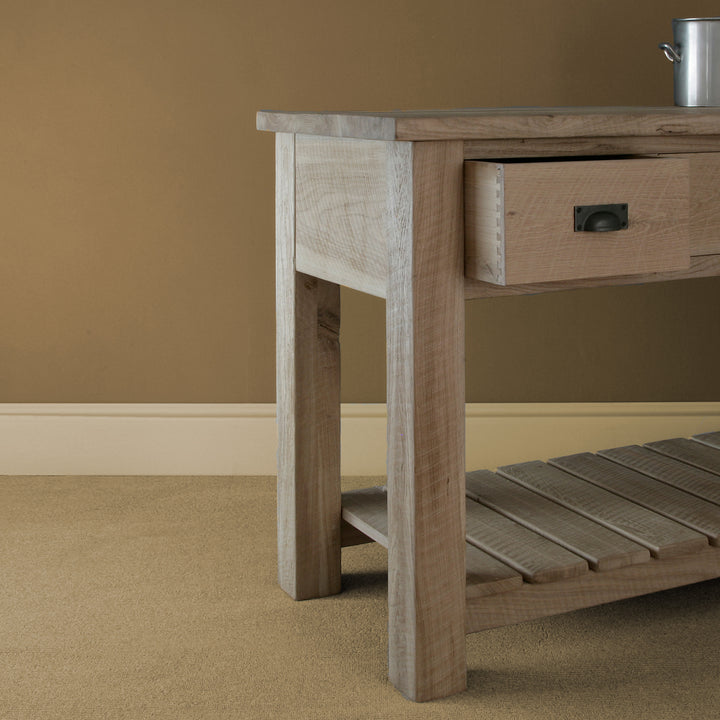 Solid Oak Console Table