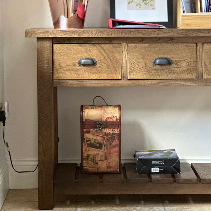 Solid Oak Console Table