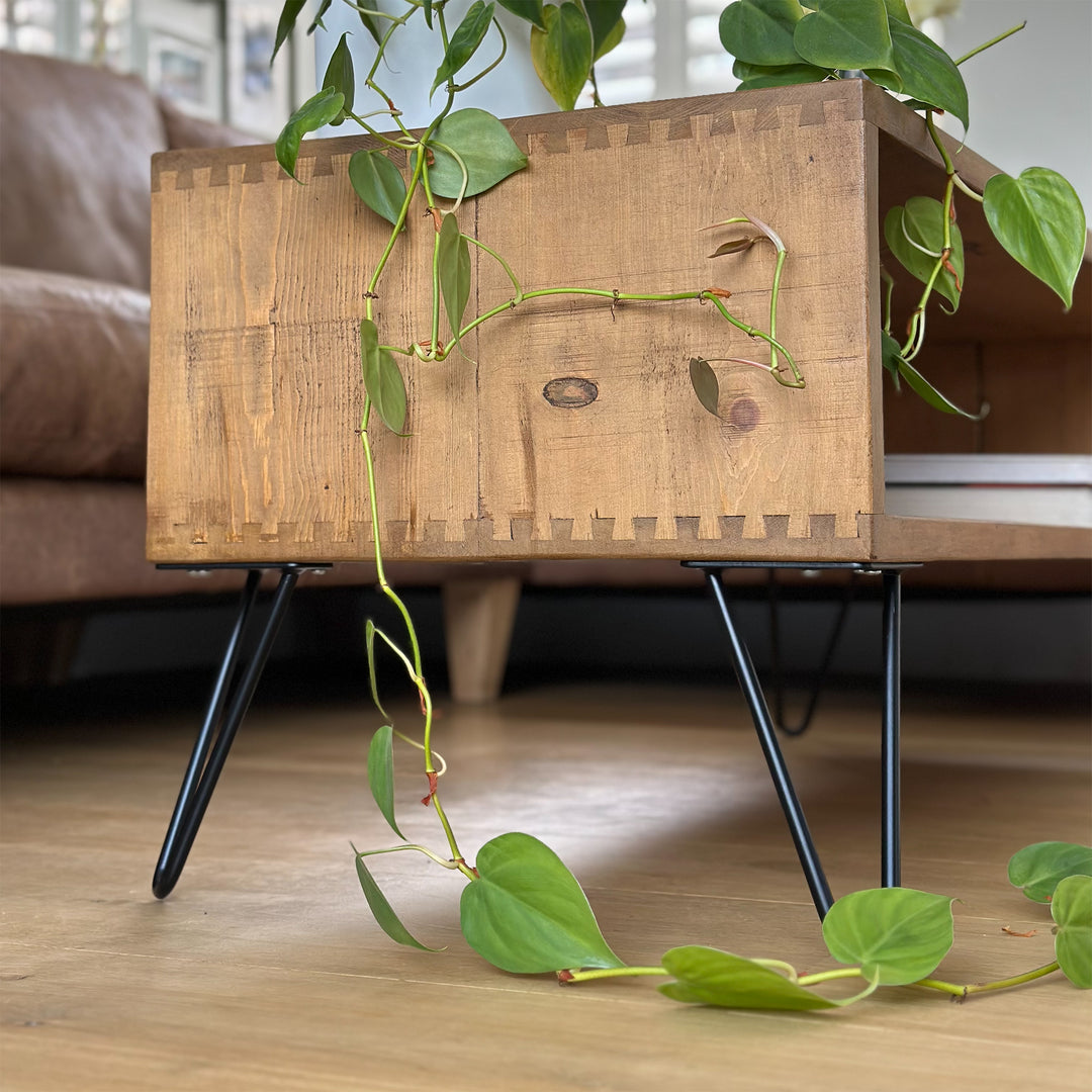 Rustic Wood Coffee Table with Hair Pin Legs