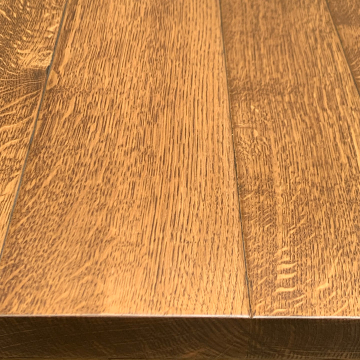 Solid Oak Dining Table with Hairpin Legs