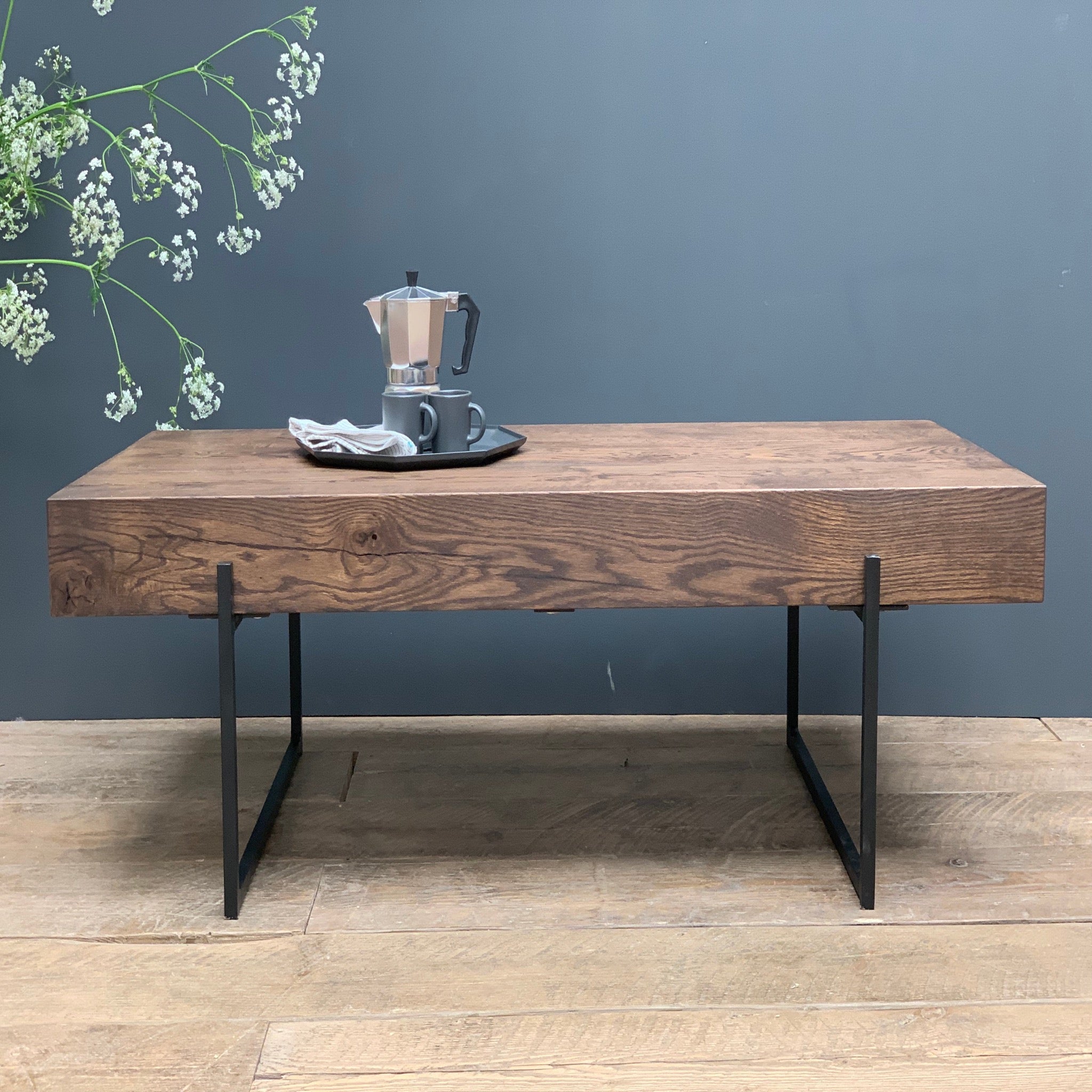 Smoked oak discount coffee table