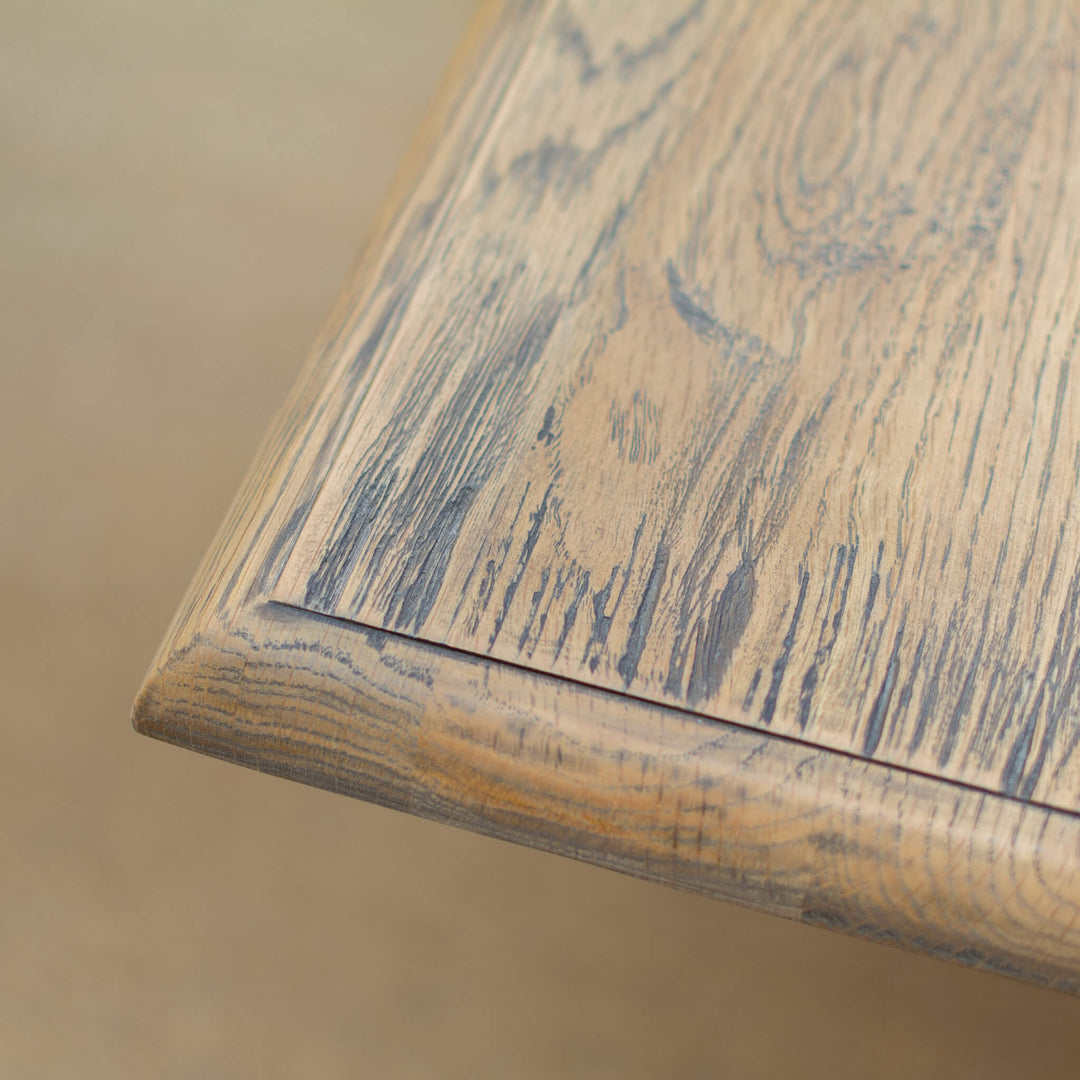 Wooden Dining Table with Industrial Metal Base