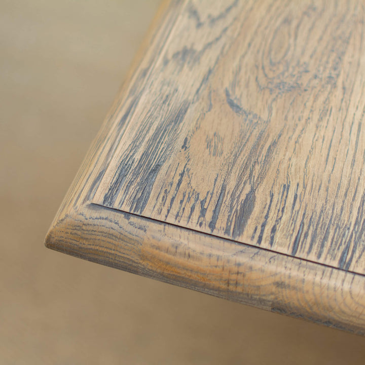 Wooden Dining Table with Industrial Metal Base